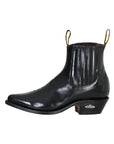 Ankle Cowboy Boot by El General - Black Chameleon 181