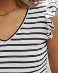 Taytum Butterfly Sleeve Hollowed Knot Back Top
