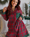 Plaid Patchwork Christmas Pajama Set