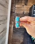 2-Stone Turquoise Adjustable Ring – Native Made