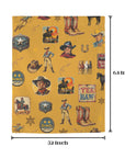 Vintage Cowboy Collage Western Curtains 52" x 63" Made in America