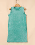 Mineral Wash Sleeveless Mini Dress