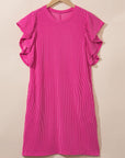 Jocelyn Ruffled Flutter Sleeve Dress