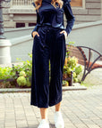 Mary Velvet Ruffled Two Piece Set