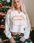 Indy Game Day Notched Neck Sweatshirt