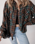 Plaid Button-Up Chest Pocket Shacket