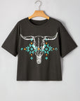 Western Bull Head Graphic T-Shirt