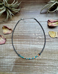 Sterling Silver Pearl Choker with Extra Turquoise & Spiny Oyster