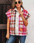 Molly Sherpa Plaid Jacket Vest