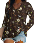 Baha Ranch Western Print Long Sleeve Tee