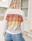 Poppy Stripe Long Sleeve Round Neck Sweater