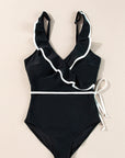 Jayla Ruffled Wrap V Neck Swimsuit