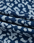 Leopard Drawstring Elastic Waist Pocketed Jeans