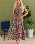 Danielle Boho Floral High Waist Maxi Dress