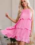 Jessica Frilly Tiered Sleeveless Mini Dress