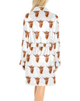 Highland Cow Women's Western Bath Robe