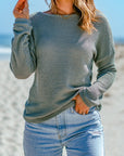 Avery Knit Drop Shoulder Long Sleeve Top