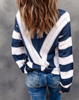 Eleanor Striped Colorblock Knitted Sweater