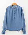 Natasha Buttoned Denim Top