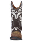 El General Rodeo Boot - Crazy  Brown/Dark Brown with Embroidery 34311