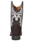 El General Rodeo Boot - Crazy  Brown/Dark Brown with Embroidery 34311