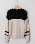Colorblock Stripe Long Sleeve Sweater