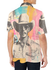 Baha Ranch Retro Pop Western Cool Cowboy Polo Shirt