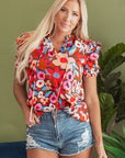 Lyric Flower Self Tie Blouse