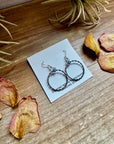 Sterling Silver Small Hoop Earrings with Kingman Turquoise
