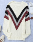 Cecilia Chevron Striped Sweater
