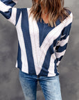 Eleanor Striped Colorblock Knitted Sweater