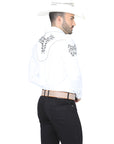 El General Embroidery Western Shirt White/Black 40991