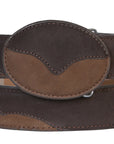Cowboy Belt - El General - Leather Nobuck Choco 41108