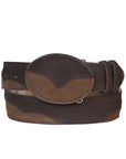 Cowboy Belt - El General - Leather Nobuck Choco 41108