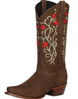 El General Rodeo Western Boot - Suede Brown 41789