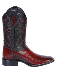 El General Rodeo Boot - Printed Avestruz Burgundy 41901