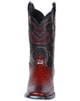 El General Rodeo Boot - Printed Avestruz Burgundy 41901