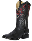 Woman Cowboy boot El General - Leatrher Crazy Black 42977