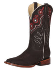 El General Womens Rodeo Boot- Suede Dark Brown 42978
