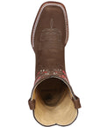 El General Womens Rodeo Boot - Suede Brown 42984