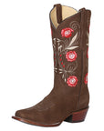 El General Womens Rodeo Boot - Suede Brown 42984
