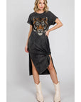 Tiger Mineral Wash T-shirt Dress