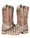 El General Men's Exotic Monster Fish Rodeo Boots - Cream 44114