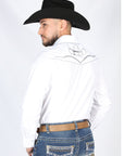 El General Embroidery Western Shirt White/Black 44298