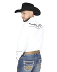 El General Embroidery Western Shirt White/Black 44300
