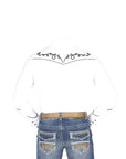 El General Embroidery Western Shirt White/Black 44300