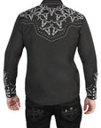 El Señor De Los Cielos Embroidery Shirt Black/White 44340