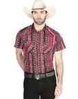 El General Western Shirt - Burgundy 44456