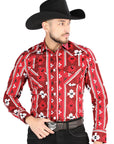 El General - Casual Long Sleeve Shirt - Rojo 44472