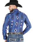 El General - Casual Long Sleeve Shirt - Azul 44474
